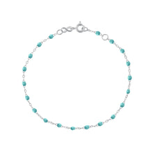 Gigi Clozeau - Bracelet turquoise vert Classique Gigi, or blanc, 17 cm