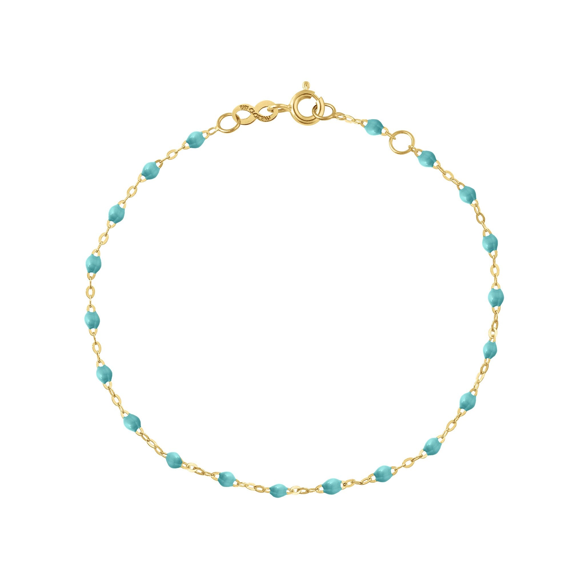 Gigi Clozeau - Bracelet turquoise vert Classique Gigi, or jaune, 17 cm