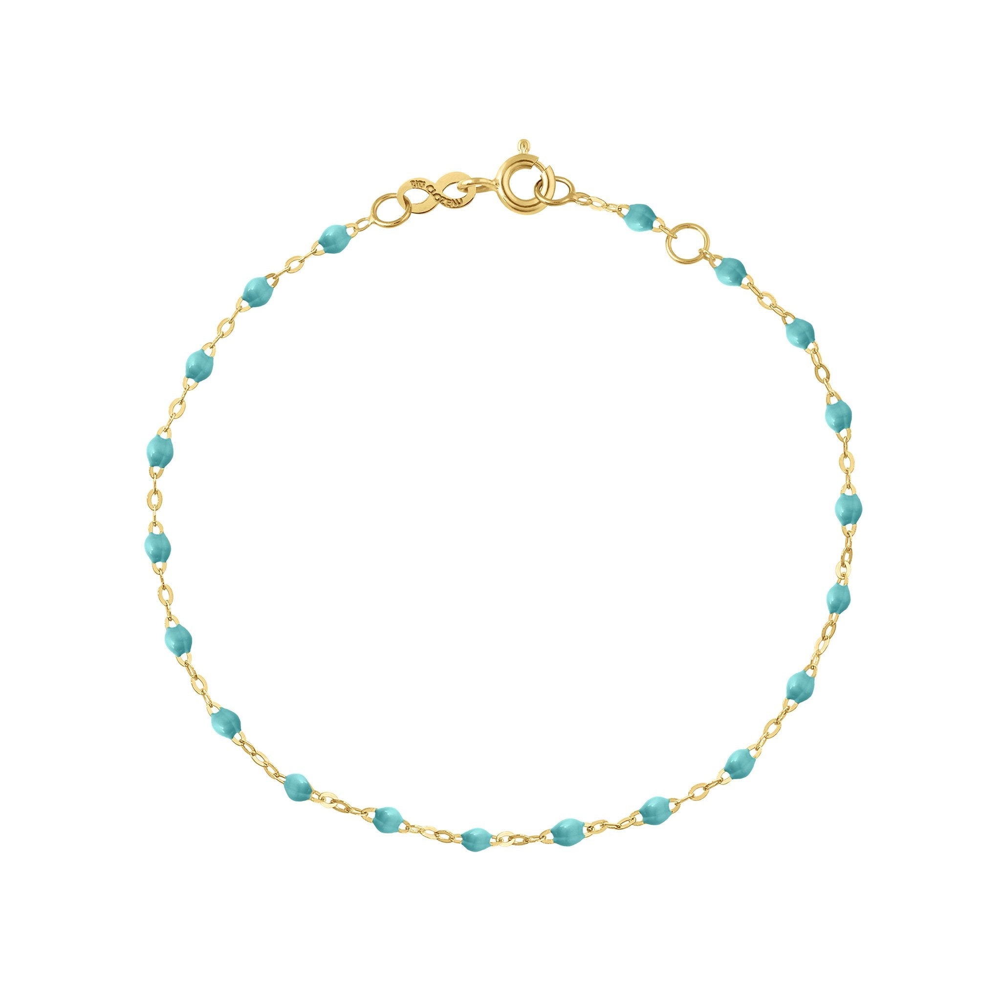 Gigi Clozeau - Bracelet turquoise vert Classique Gigi, or jaune, 19 cm