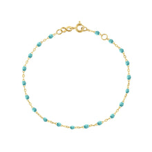 Gigi Clozeau - Bracelet turquoise vert Classique Gigi, or jaune, 19 cm