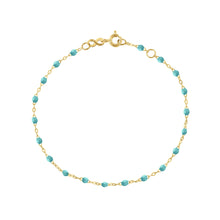 Gigi Clozeau - Bracelet turquoise vert Classique Gigi, or jaune, 18 cm