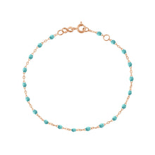 Gigi Clozeau - Bracelet turquoise vert Classique Gigi, or rose, 17 cm