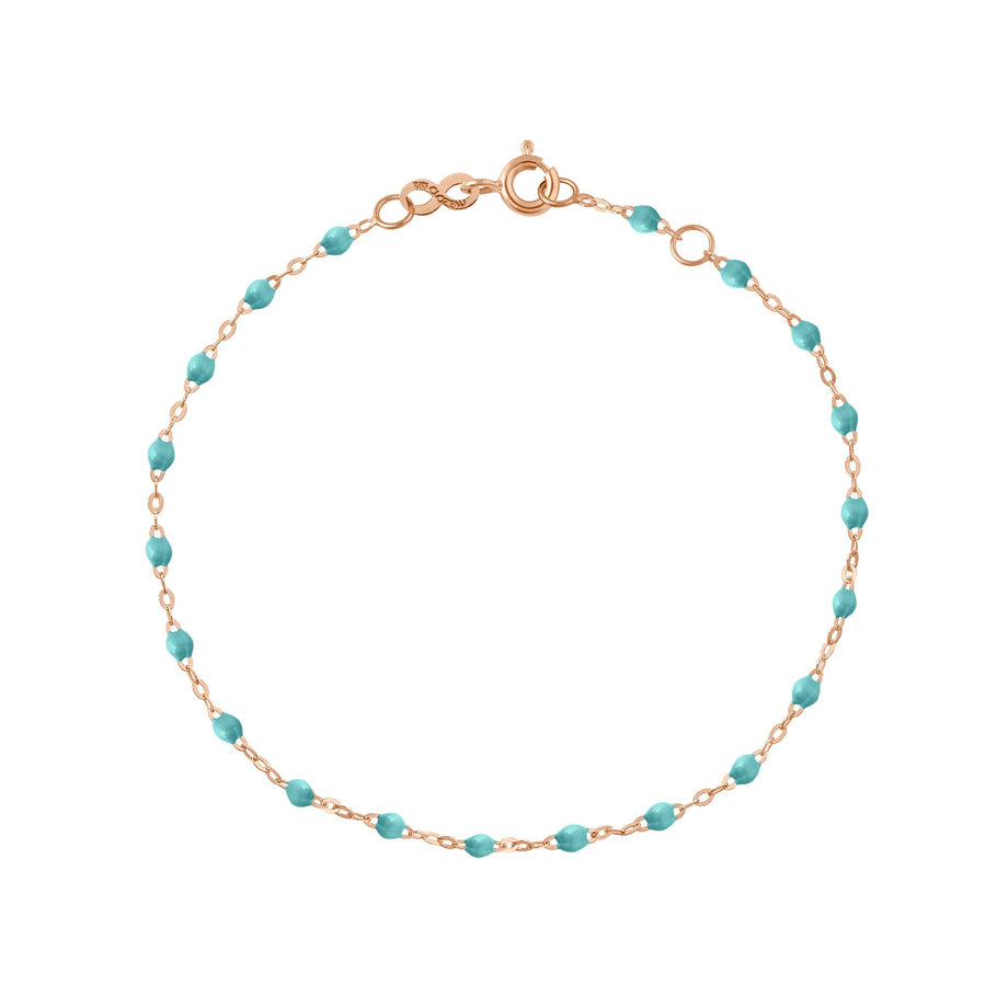 Gigi Clozeau - Bracelet turquoise vert Classique Gigi, or rose, 17 cm