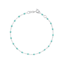 Gigi Clozeau - Bracelet vert d'eau Classique Gigi, or blanc, 17 cm