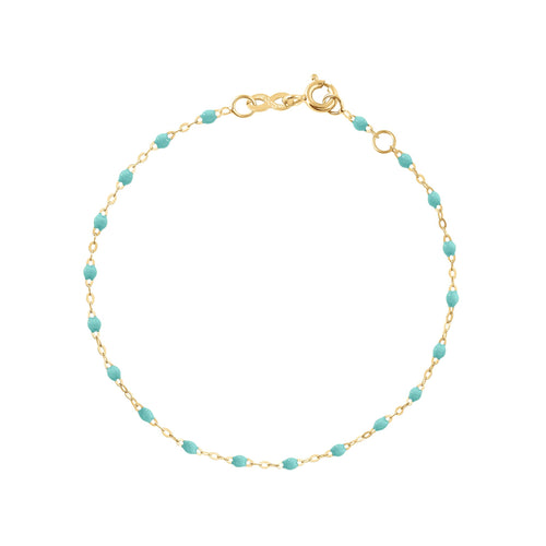 Gigi Clozeau - Bracelet vert d'eau Classique Gigi, or jaune, 17 cm