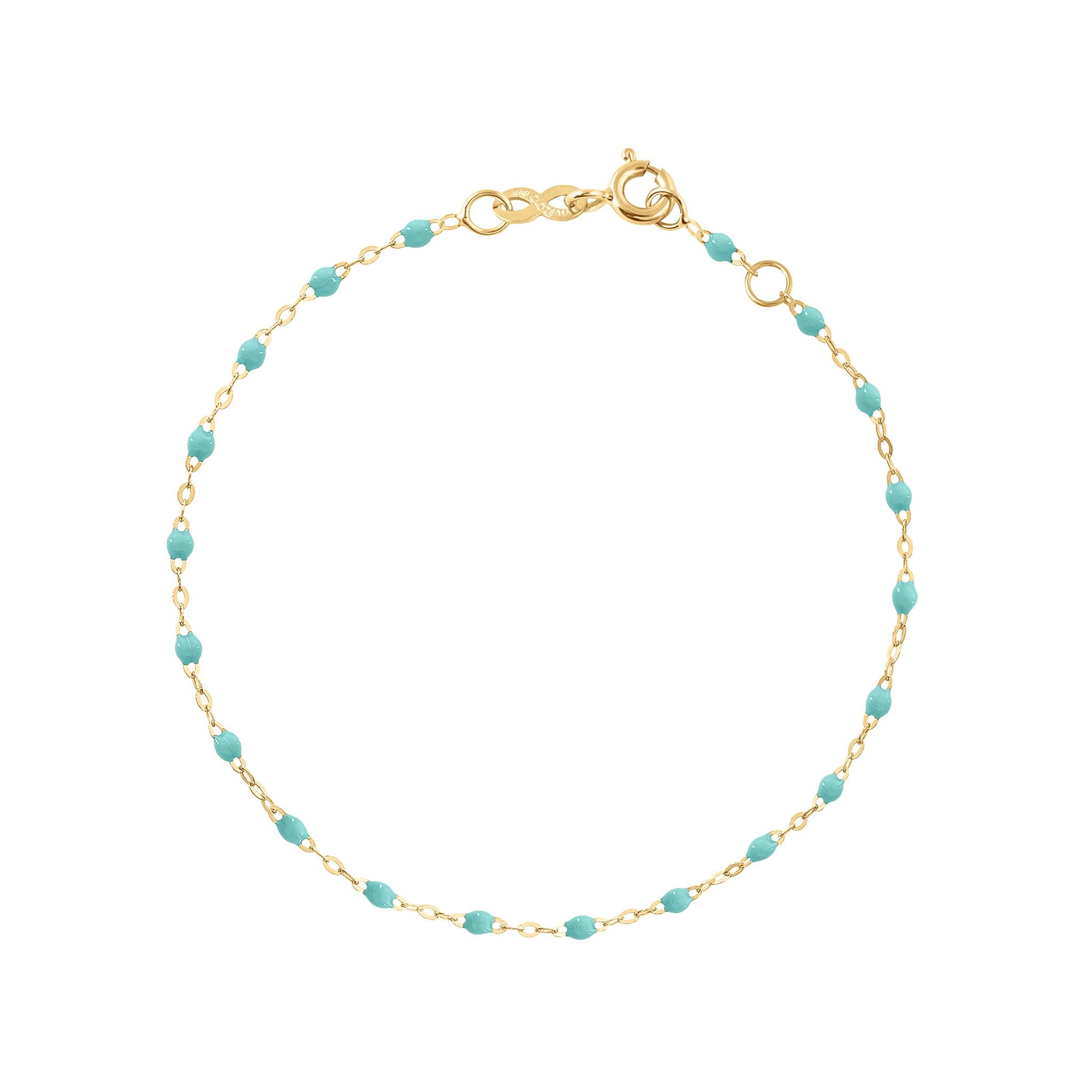 Gigi Clozeau - Bracelet vert d'eau Classique Gigi, or jaune, 18 cm