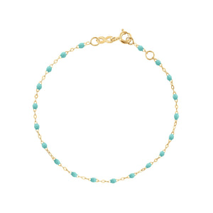 Gigi Clozeau - Bracelet vert d'eau Classique Gigi, or jaune, 18 cm