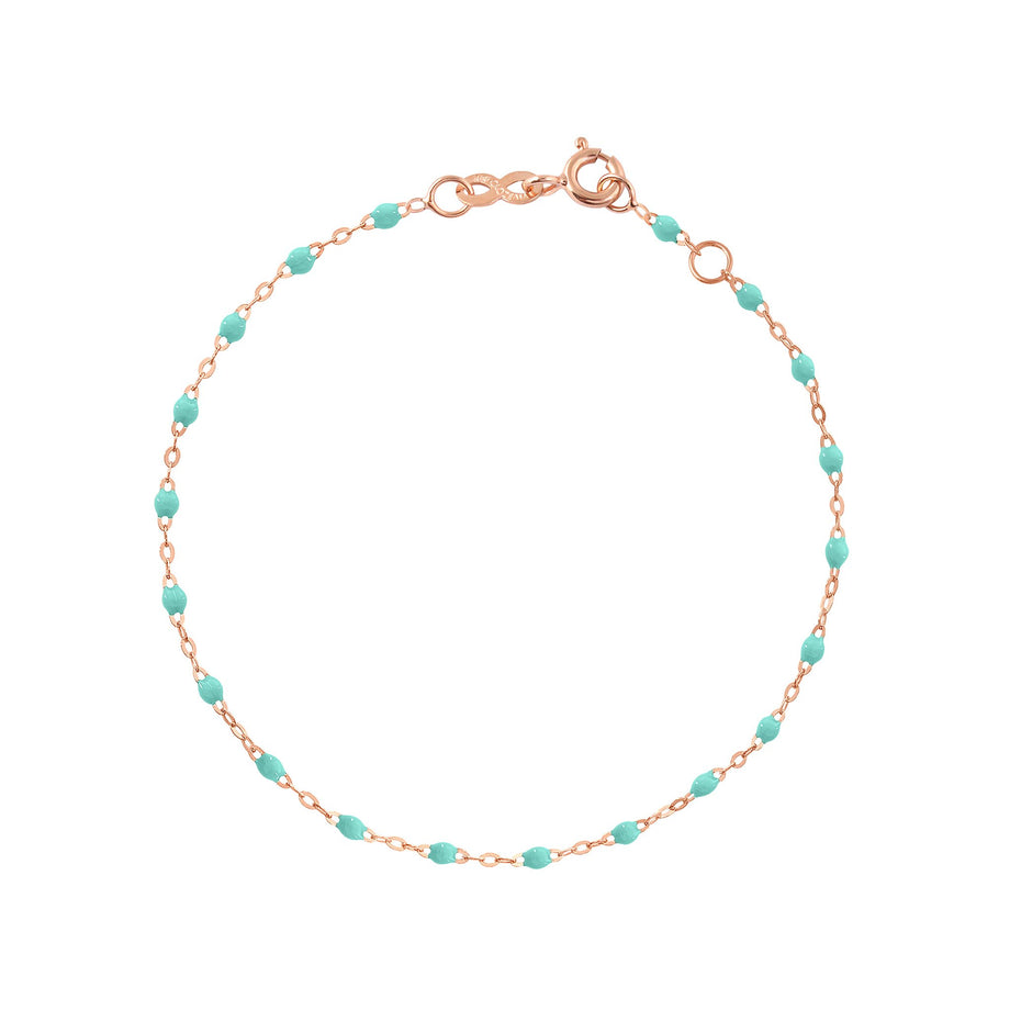 Gigi Clozeau - Bracelet vert d'eau Classique Gigi, or rose, 17 cm