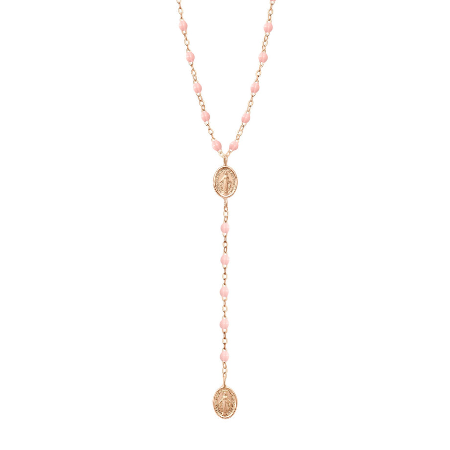 Gigi Clozeau - Chapelet Madone rose bébé, or rose, 42 cm
