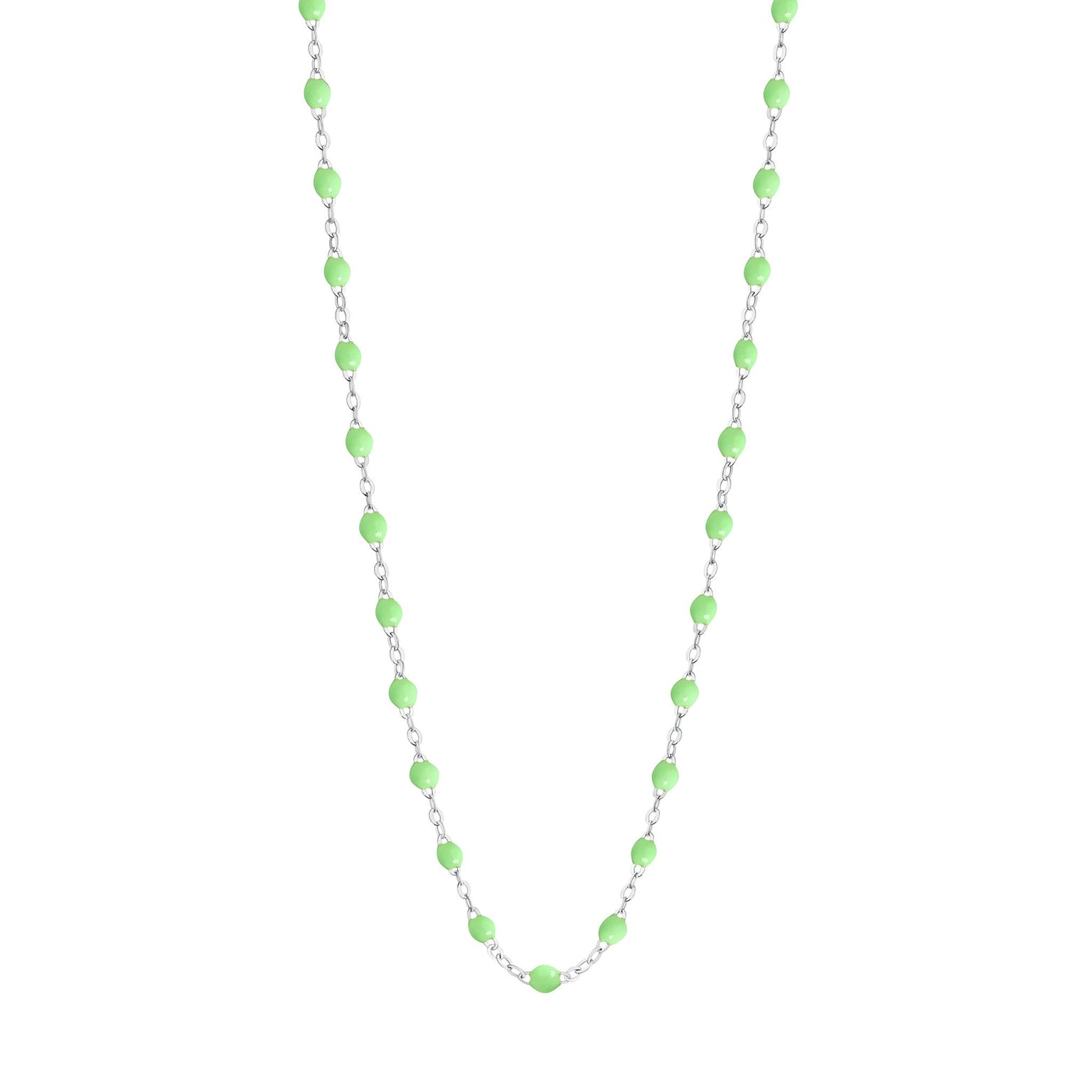 Gigi Clozeau - Collier anis Classique Gigi, or blanc, 42 cm