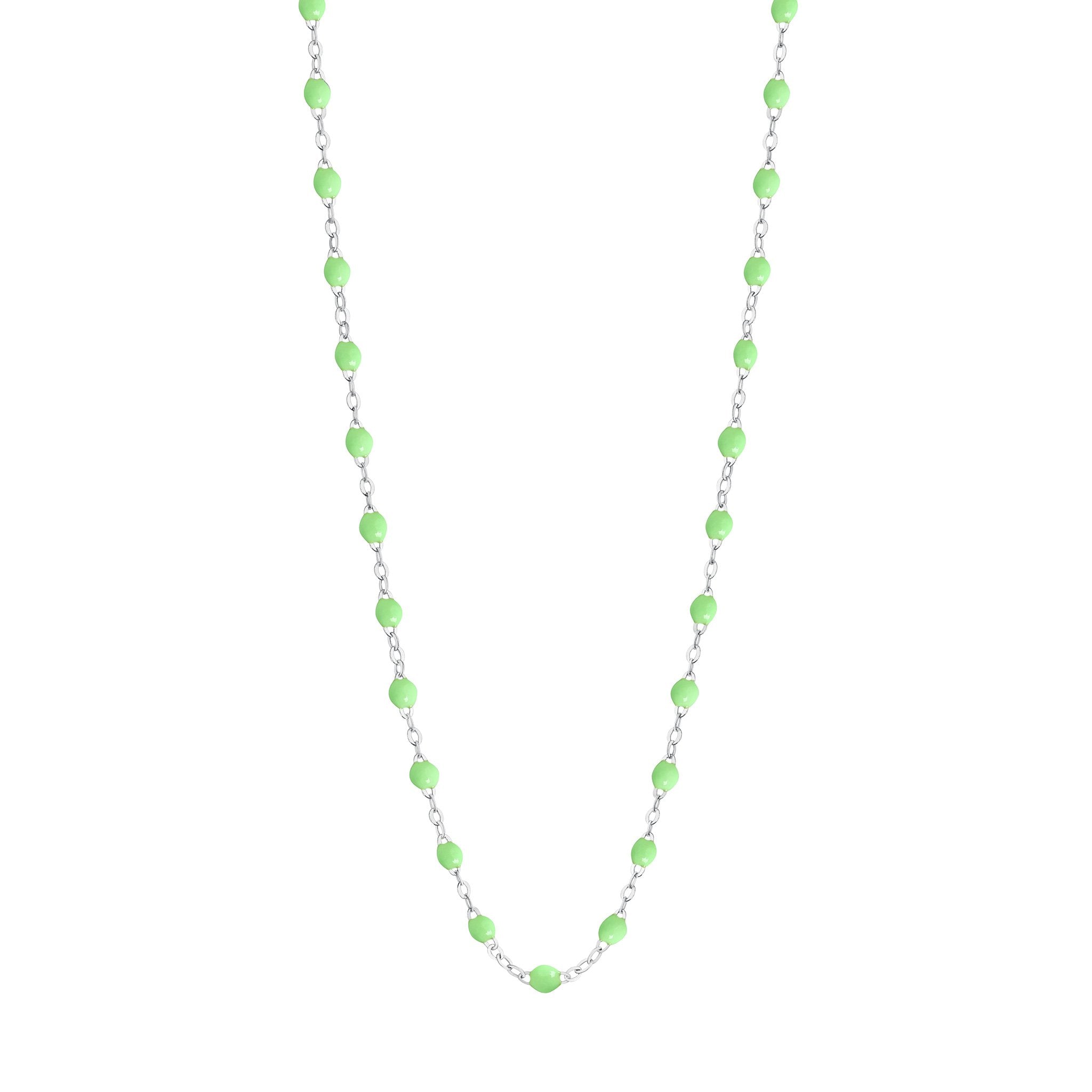Gigi Clozeau - Collier anis Classique Gigi, or blanc, 50 cm