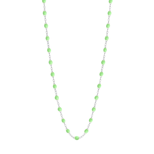 Gigi Clozeau - Collier anis Classique Gigi, or blanc, 50 cm