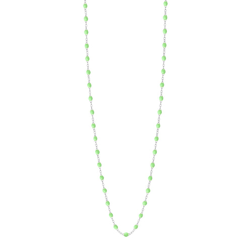 Gigi Clozeau - Collier anis Classique Gigi, or blanc, 60 cm