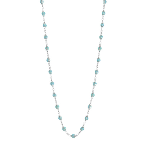 Gigi Clozeau - Collier aqua Classique Gigi, or blanc, 42 cm