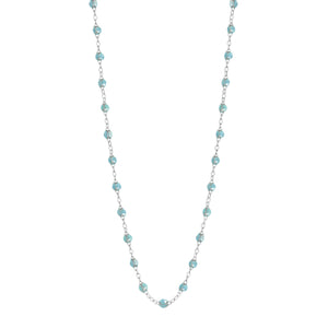 Gigi Clozeau - Collier aqua Classique Gigi, or blanc, 45 cm