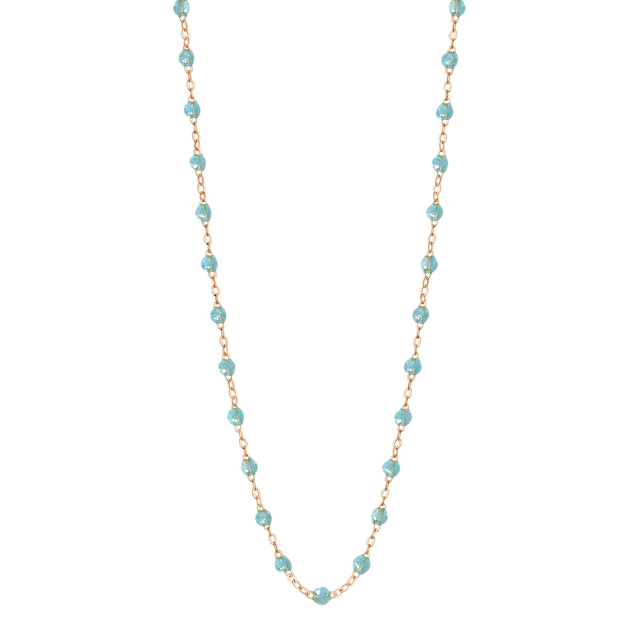 Gigi Clozeau - Collier aqua Classique Gigi, or rose, 45 cm