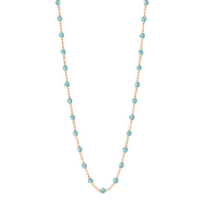 Gigi Clozeau - Collier aqua Classique Gigi, or rose, 45 cm