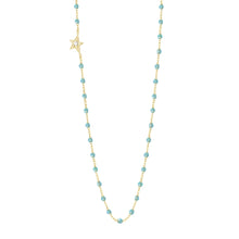 Gigi Clozeau - Collier aqua Etoile, diamant, or jaune, 42 cm