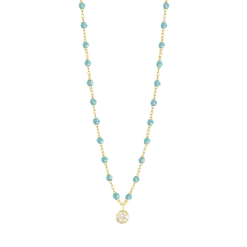 Gigi Clozeau - Collier aqua Puce diamants, or jaune, 42 cm