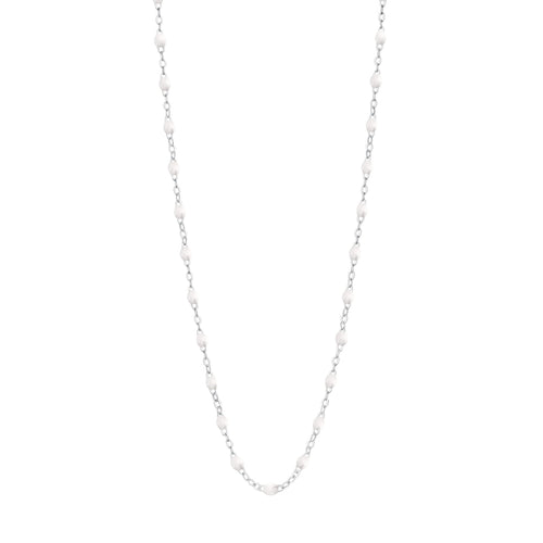 Gigi Clozeau - Collier blanc Classique Gigi, or blanc, 50 cm
