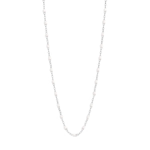 Gigi Clozeau - Collier blanc Classique Gigi, or blanc, 42 cm
