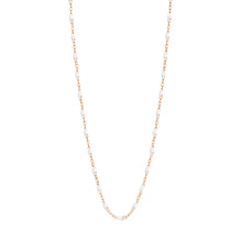 Gigi Clozeau - Collier blanc Classique Gigi, or rose, 42 cm