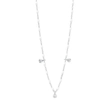 Gigi Clozeau - Collier blanc Gigi Suprême, or blanc, 3 diamants, 45 cm