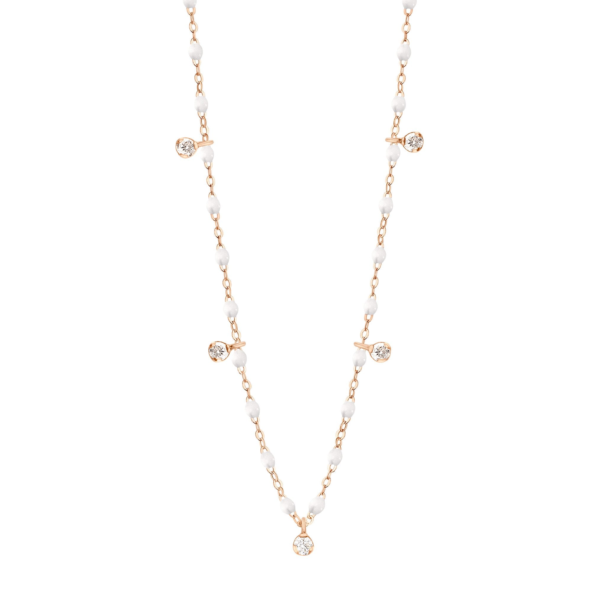 Gigi Supreme Classic Diamond Necklace, White, Rose Gold, 45 cm
