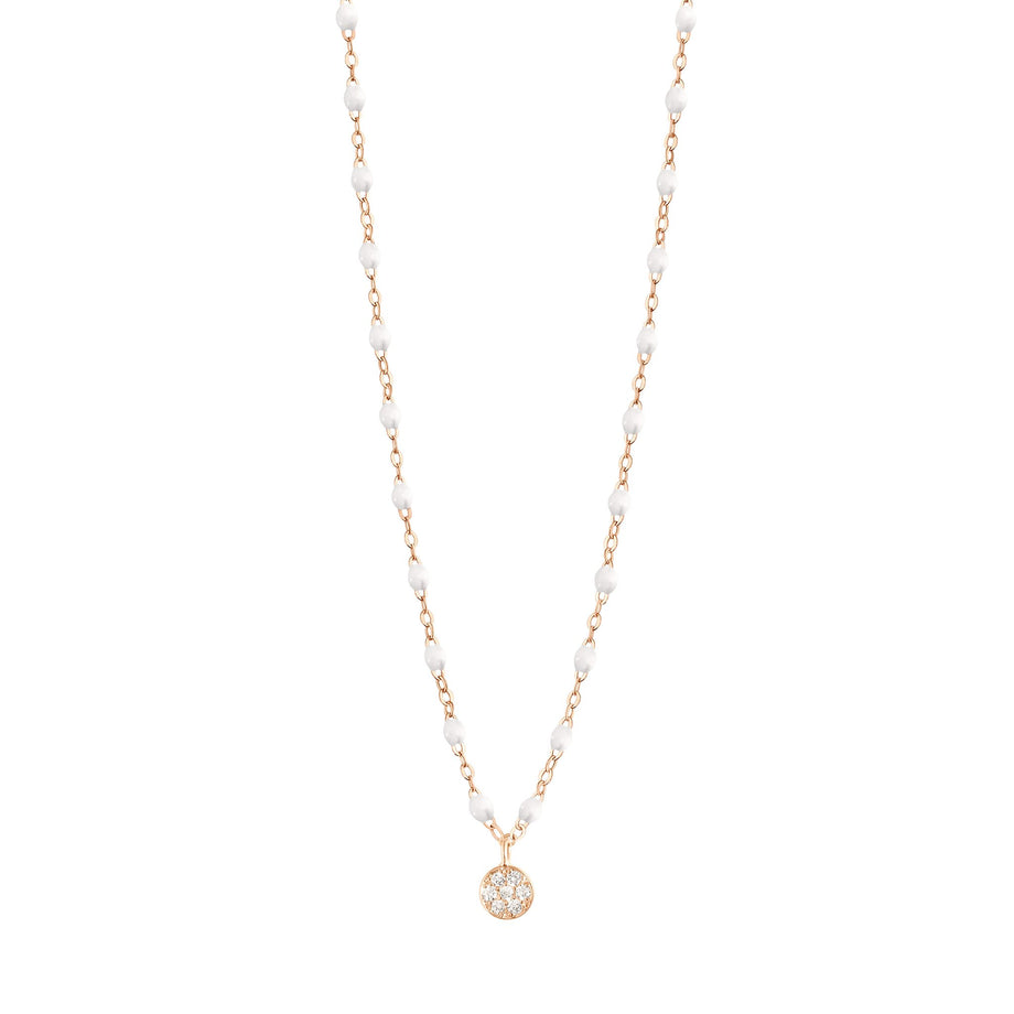 Gigi Clozeau - Collier blanc Puce diamants, or rose, 42 cm