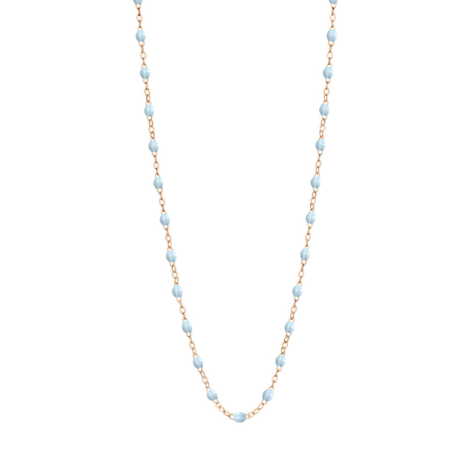 Gigi Clozeau - Collier bleu layette Classique Gigi, or rose, 42 cm