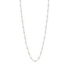 Gigi Clozeau - Collier bleu layette Classique Gigi, or rose, 45 cm