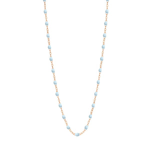 Gigi Clozeau - Collier bleu layette Classique Gigi, or rose, 45 cm