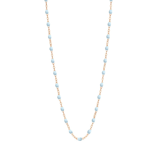 Gigi Clozeau - Collier bleu layette Classique Gigi, or rose, 50 cm
