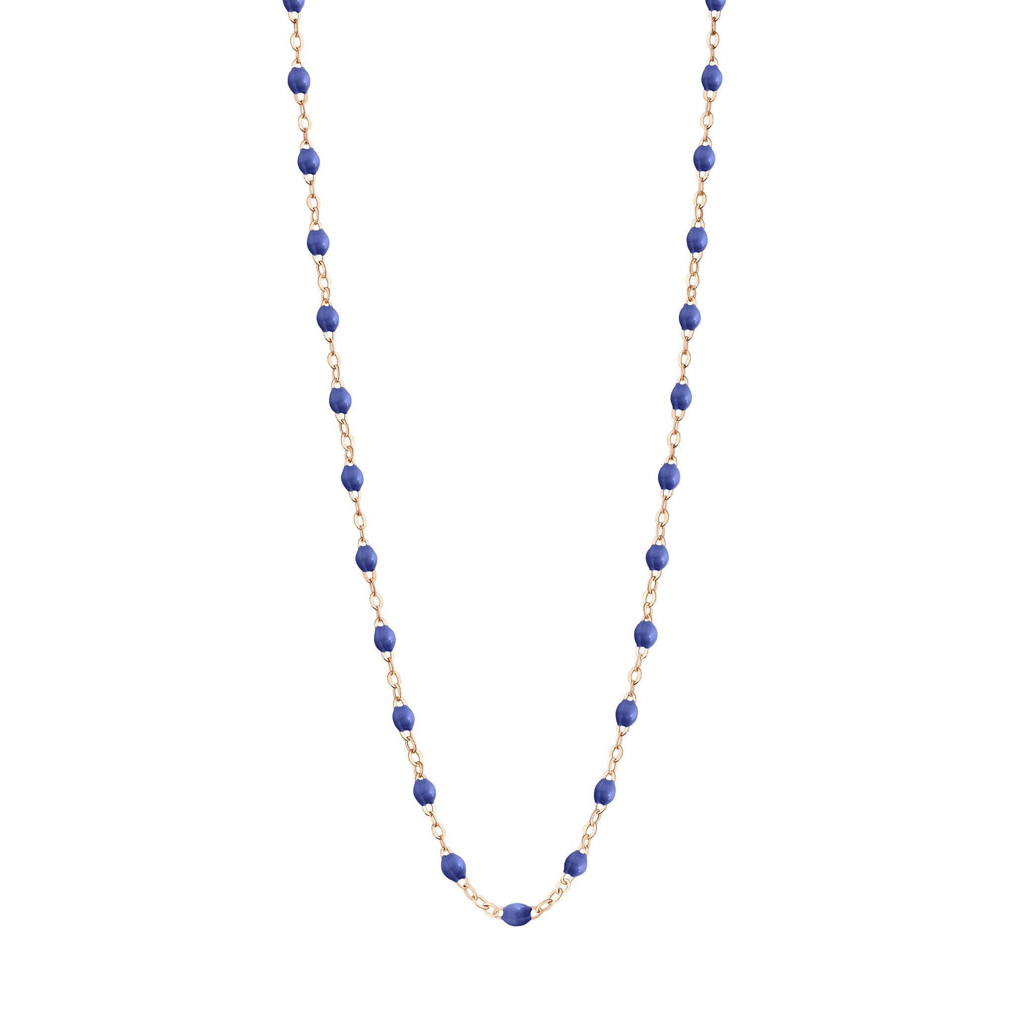 Gigi Clozeau - Collier bleuet Classique Gigi, or rose, 45 cm