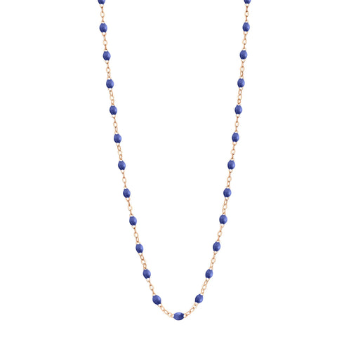 Gigi Clozeau - Collier bleuet Classique Gigi, or rose, 50 cm