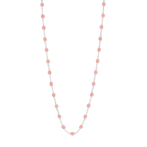 Gigi Clozeau - Collier blush Classique Gigi, or blanc, 42 cm