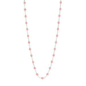 Gigi Clozeau - Collier blush Classique Gigi, or blanc, 45 cm