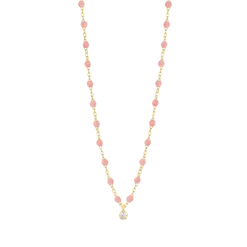 Gigi Clozeau - Collier blush Gigi Suprême, or jaune, 1 diamant, 42 cm