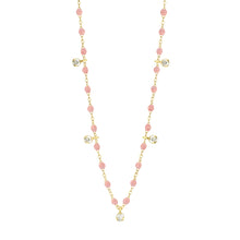 Gigi Clozeau - Collier blush Gigi Suprême, or jaune, 5 diamants, 45 cm