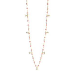 Gigi Clozeau - Collier blush Gigi Suprême, or jaune, 7 diamants, 50 cm