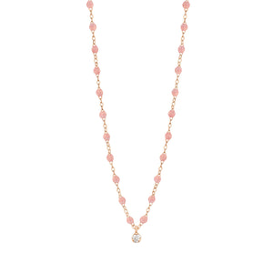 Gigi Clozeau - Collier blush Gigi Suprême, or rose, 1 diamant, 42 cm