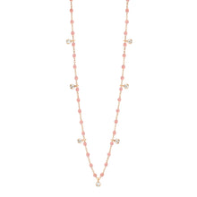 Gigi Clozeau - Collier blush Gigi Suprême, or rose, 7 diamants, 50 cm