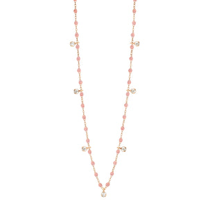 Gigi Clozeau - Collier blush Gigi Suprême, or rose, 7 diamants, 50 cm