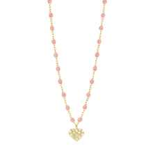 Gigi Clozeau - Collier blush In Love, diamants, or jaune, 42 cm