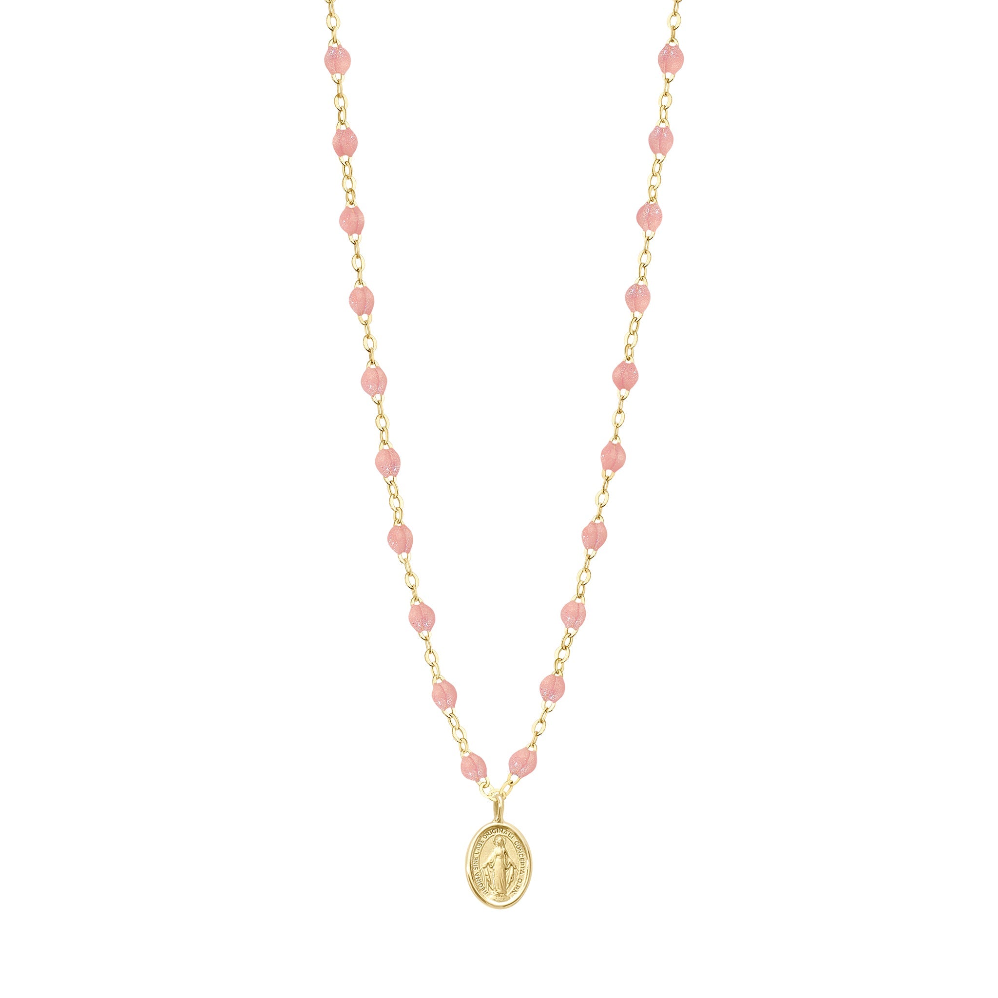 Gigi Clozeau - Collier blush Madone, or jaune, 42 cm