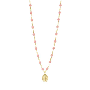 Gigi Clozeau - Collier blush Madone, or jaune, 42 cm