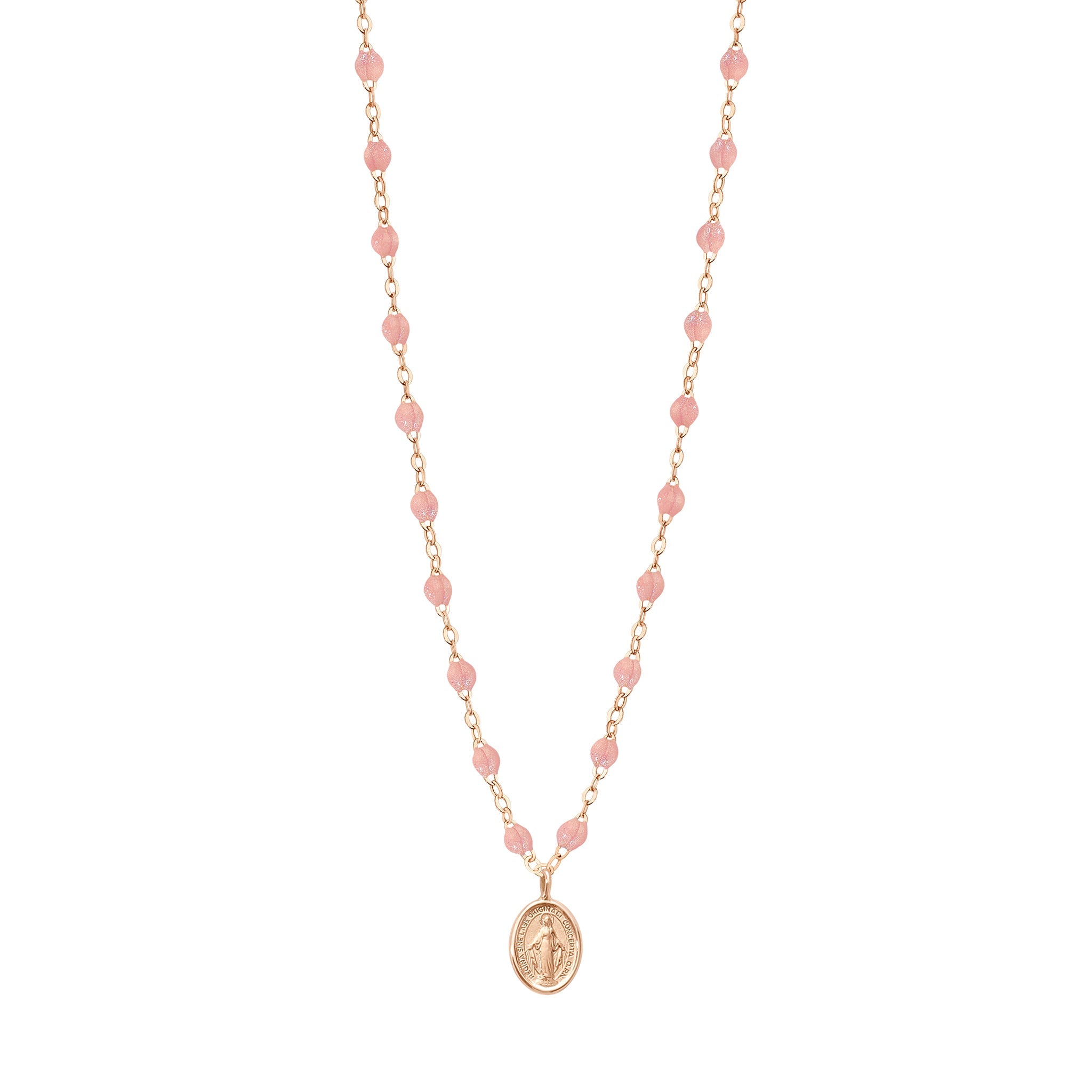 Gigi Clozeau - Collier blush Madone, or rose, 42 cm