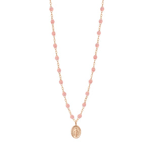 Gigi Clozeau - Collier blush Madone, or rose, 42 cm