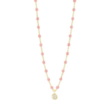 Gigi Clozeau - Collier blush Puce diamants, or jaune, 42 cm