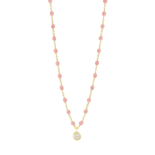 Gigi Clozeau - Collier blush Puce diamants, or jaune, 42 cm